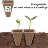15pcs Pulp Seedling Cups 12 Compartments Nursery Incubators Plant Grow Trays - Rear View