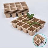 15pcs Pulp Seedling Cups 12 Compartments Nursery Incubators Plant Grow Trays - Extra Image