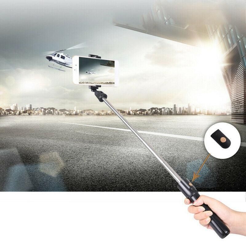 Wireless Bluetooth Selfie Stick Tripod with Remote Control for Phones 6 in 1 - Black