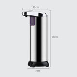 Automatic Soap Liquid Dispenser Handsfree Touchless IR Sensor Hand Wash Steel - Side View