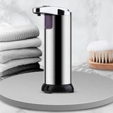 Automatic Soap Liquid Dispenser Handsfree Touchless IR Sensor Hand Wash Steel - 45-Degree Angle