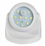 Battery Powered LED Motion Sensor Light Indoor Outdoor Wall Security 360 Degree - Black - Close-Up Angle