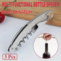 3-Piece Seahorse-Style Bottle Opener and Corkscrew Set