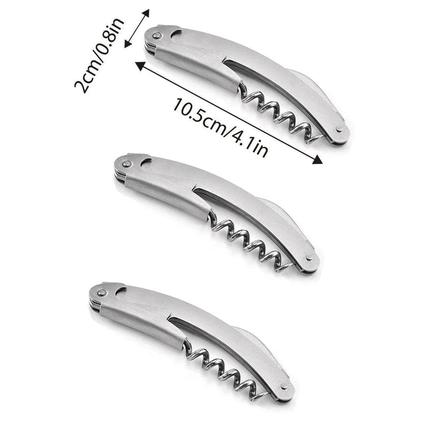3-Piece Seahorse-Style Bottle Opener and Corkscrew Set