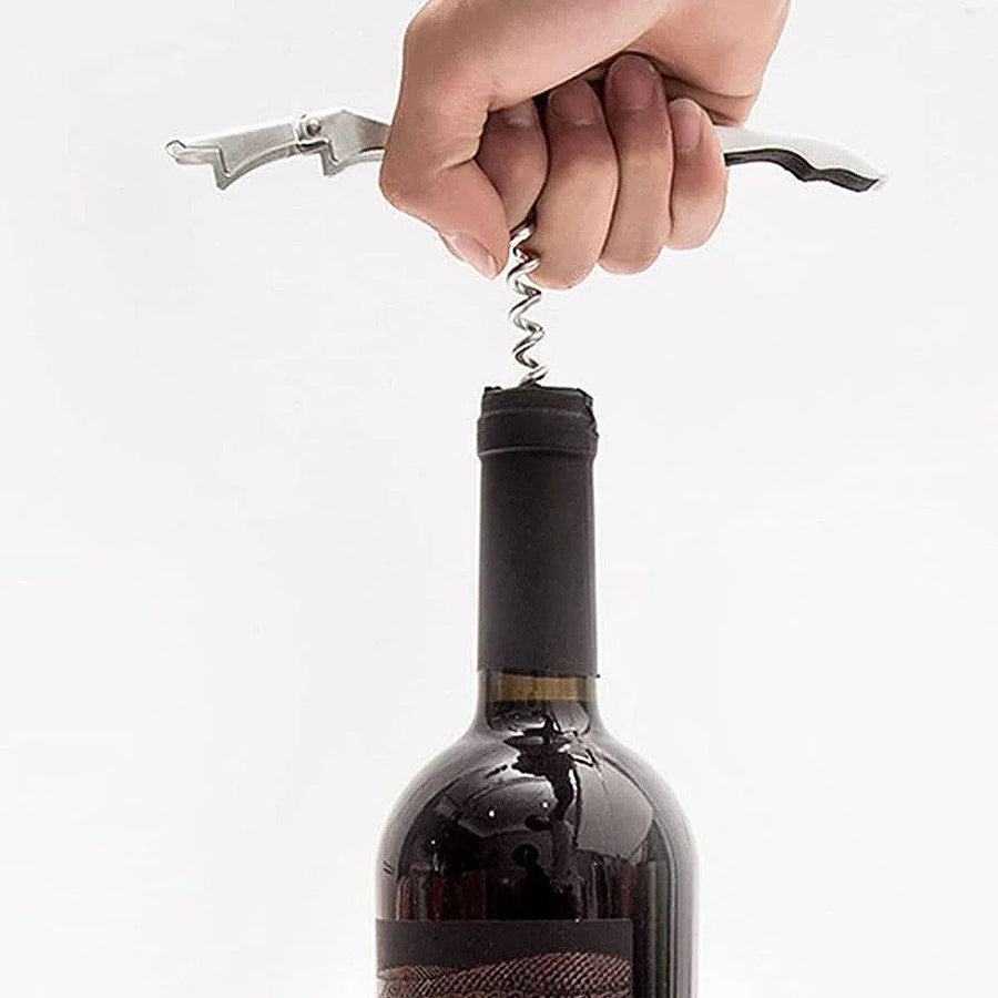 3-Piece Seahorse-Style Bottle Opener and Corkscrew Set