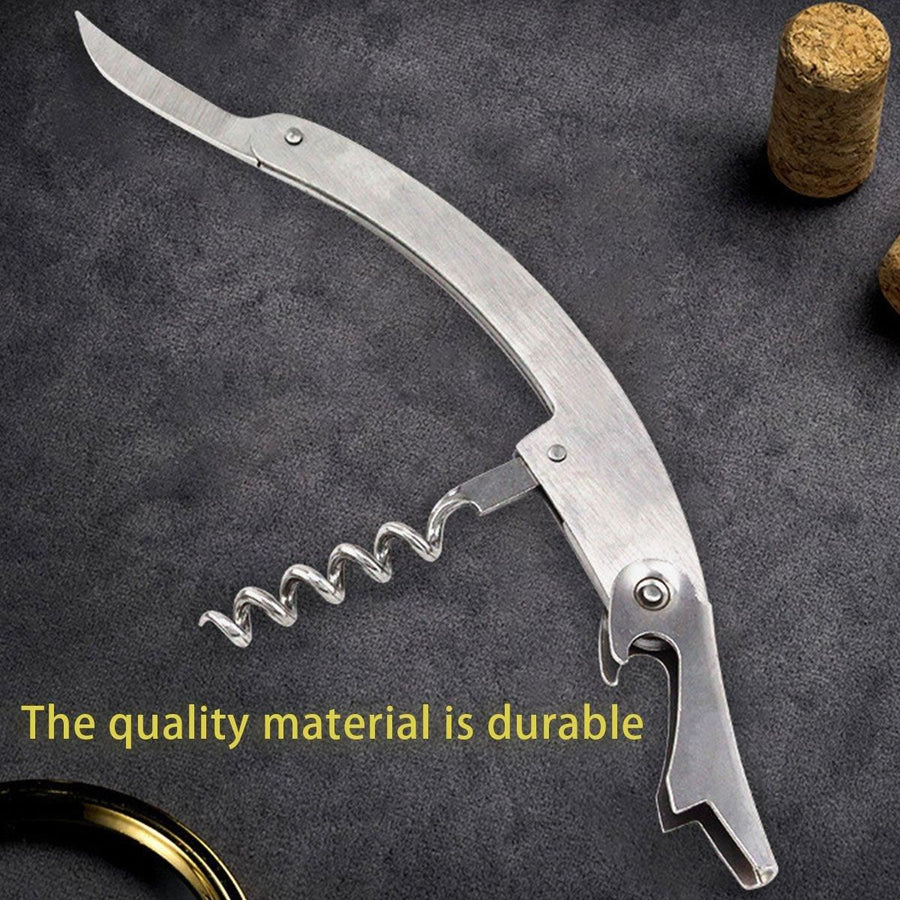 3-Piece Seahorse-Style Bottle Opener and Corkscrew Set