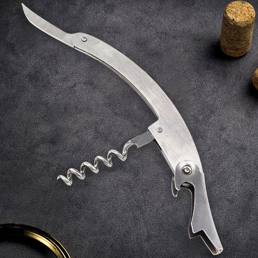 3-Piece Seahorse-Style Bottle Opener and Corkscrew Set