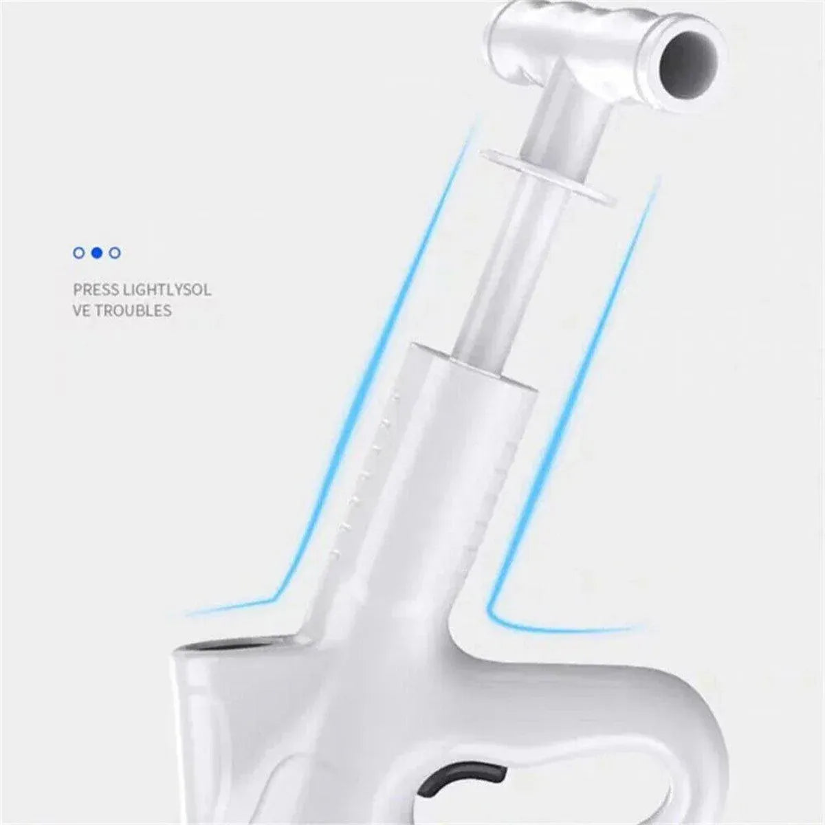 High Pressure Toilet Pipe Sewer Dredge Tool Pneumatic Suction Floor Drain Tool