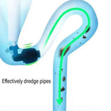 High Pressure Toilet Pipe Sewer Dredge Tool Pneumatic Suction Floor Drain Tool - 45-Degree Angle