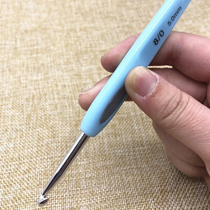8X Rsi Sewing Tool Crochet Hooks Kit Yarn Knitting Needles Ergonomic Grip Set