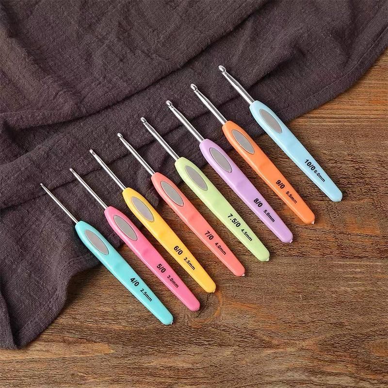 8X Rsi Sewing Tool Crochet Hooks Kit Yarn Knitting Needles Ergonomic Grip Set
