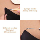 29 Pack Upholstery Repair Kit Leather Craft Tool Kit Leather Hand Sewing Needle - Side View