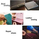 29 Pack Upholstery Repair Kit Leather Craft Tool Kit Leather Hand Sewing Needle - 45-Degree Angle