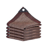 Breathable Sun Shade Sail Canopy Cover Curved Edge Patio Awning Outdoor Brown - Front View