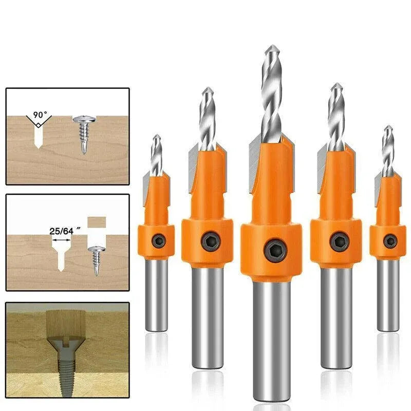 Hexagon Shank Countersink Drill Bit Woodworking Screw Wood Hole Drill Bit 8Mm