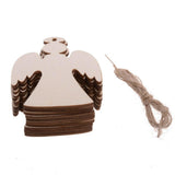 Wooden Christmas Hanging Ornament for Tree DIY Craft Decoration 10pcs - Christmas Tree - Extra Image
