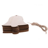 Wooden Christmas Hanging Ornament for Tree DIY Craft Decoration 10pcs - Christmas Tree - Extra Image
