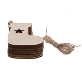 Wooden Christmas Hanging Ornament for Tree DIY Craft Decoration 10pcs - Christmas Tree - Extra Image