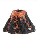 Aquarium Ornament Decoration Fish Tank Air Bubble Stone Volcano Shape Rockery - Front View
