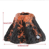 Aquarium Ornament Decoration Fish Tank Air Bubble Stone Volcano Shape Rockery - Side View