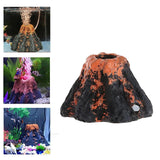 Aquarium Ornament Decoration Fish Tank Air Bubble Stone Volcano Shape Rockery - Top-Down View
