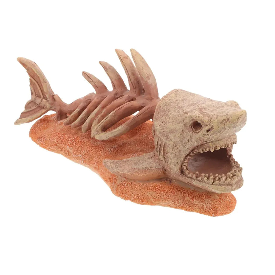 Simulated Shark Skeleton Aquarium Ornament Fish Tank Decoration For Home Office
