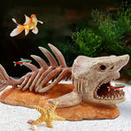 Simulated Shark Skeleton Aquarium Ornament Fish Tank Decoration For Home Office