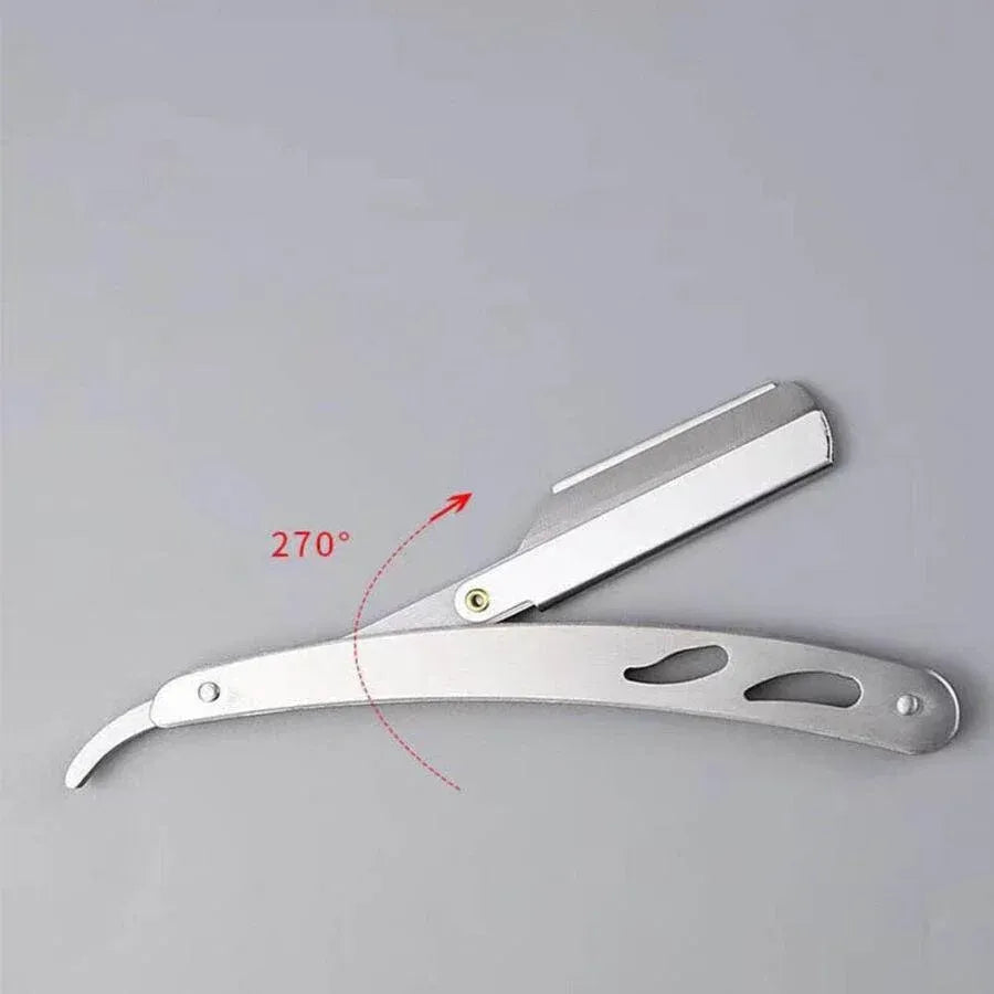 Sharp Barber Salon Straight Cut Throat Shaving Razor Shavette Rasoirs with 10 Blades