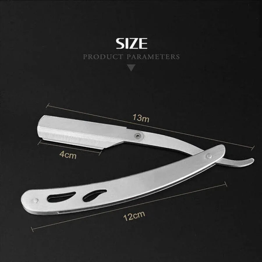Sharp Barber Salon Straight Cut Throat Shaving Razor Shavette Rasoirs with 10 Blades