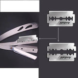 Sharp Barber Salon Straight Cut Throat Shaving Razor Shavette Rasoirs with 10 Blades - 45-Degree Angle