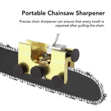 Portable Manual Saw Chain Sharpener Jig Tool for Blade Edge Filing - Top-Down View