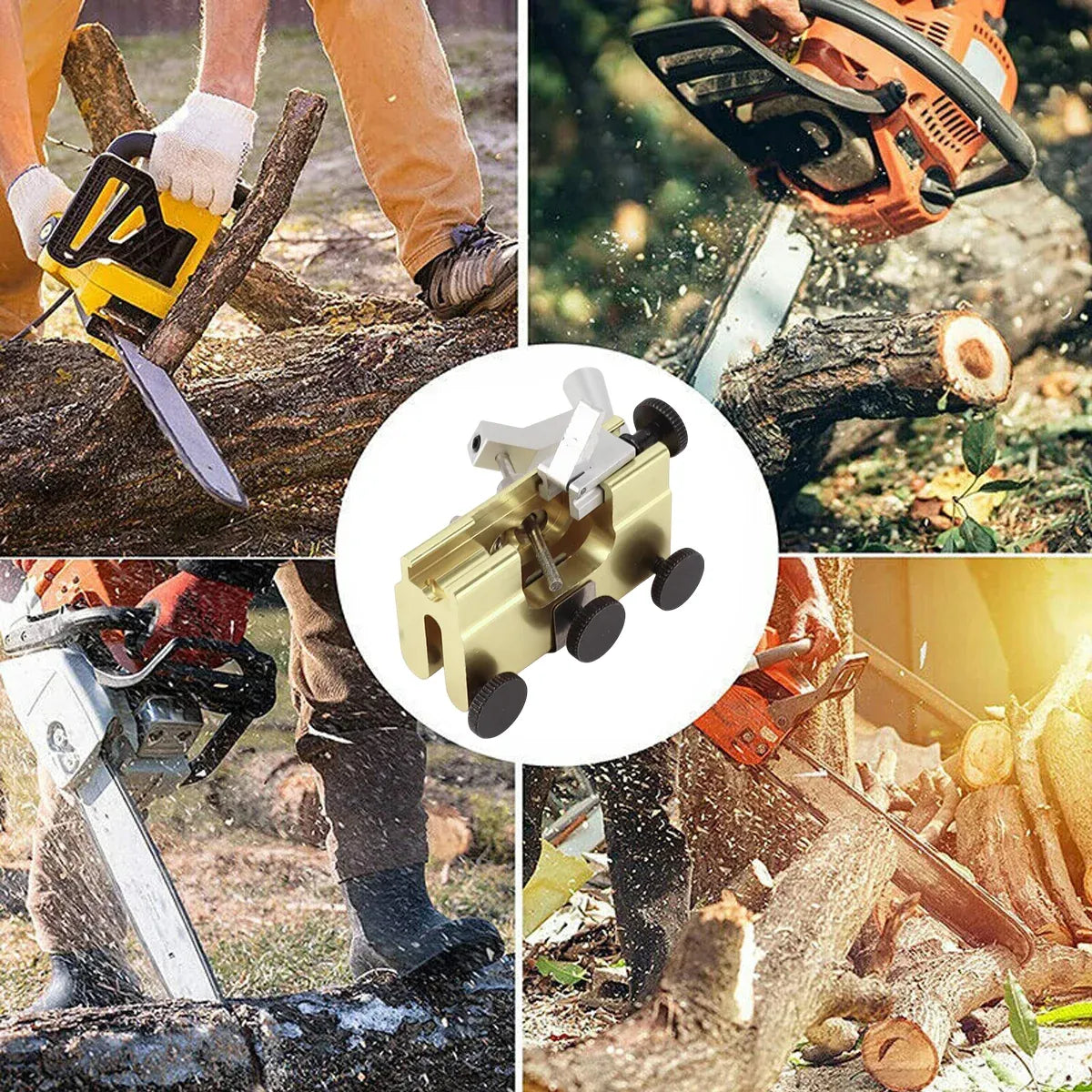 Portable Manual Saw Chain Sharpener Jig Tool for Blade Edge Filing