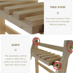 Natural Wood Two-Tier Desktop Shelf