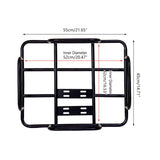 Metal Delivery Bag Rack Ebike Motorcycle Bicycle Food Rider Mount Support Frame - Side View