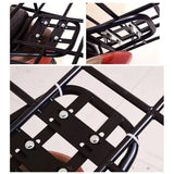 Metal Delivery Bag Rack Ebike Motorcycle Bicycle Food Rider Mount Support Frame - Rear View