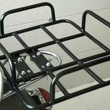Metal Delivery Bag Rack Ebike Motorcycle Bicycle Food Rider Mount Support Frame - Close-Up Angle