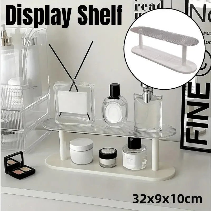 Desktop Organizer Rack 2 Tier Storage Shelf Office Display Stand Space Saver