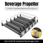 5-Piece Beverage Pusher Lane Set for Fridge and Retail Shelves