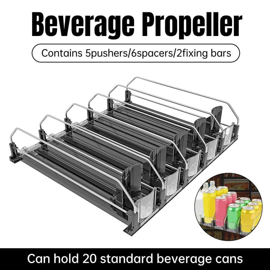 5-Piece Beverage Pusher Lane Set for Fridge and Retail Shelves