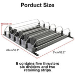 5-Piece Beverage Pusher Lane Set for Fridge and Retail Shelves
