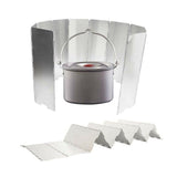 10 Plates Foldable Aluminum Camping Cooker Wind Shield for BBQ Stove
