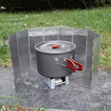 10 Plates Foldable Aluminum Camping Cooker Wind Shield for BBQ Stove - Extra Image