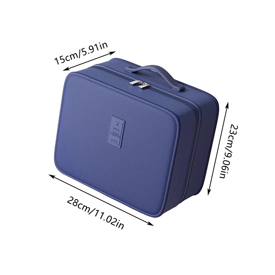 Double Layer Dustproof Shoe Bag Travel Storage Organiser 28 x 23 x 15cm - Black