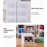 Easy Assemble Shoe Box Foldable Rack 3/6 Layers Storage Transparent Drawers - 3-Tier - Low Angle
