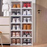 Easy Assemble Shoe Box Foldable Rack 3/6 Layers Storage Transparent Drawers - 3-Tier - Extra Image