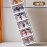Easy Assemble Shoe Box Foldable Rack 3/6 Layers Storage Transparent Drawers - 3-Tier - Extra Image