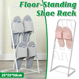 Metal Floor Standing Slipper Rack for Entryway Hallway Bathroom