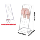 Metal Floor Standing Slipper Rack for Entryway Hallway Bathroom - Side View