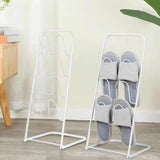 Metal Floor Standing Slipper Rack for Entryway Hallway Bathroom - Top-Down View
