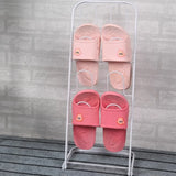 Metal Floor Standing Slipper Rack for Entryway Hallway Bathroom - Low Angle